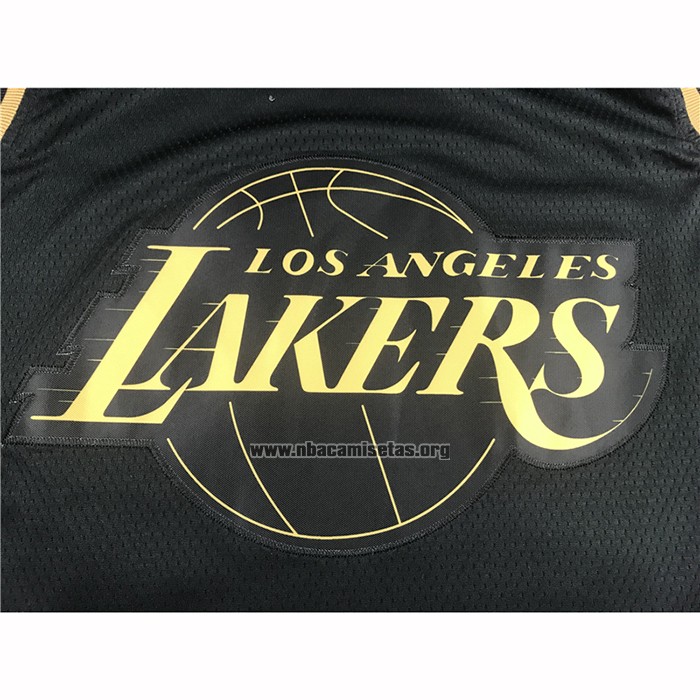 Camiseta Golden Edition Los Angeles Lakers Kobe Bryant NO 24 Negro
